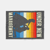 Under New Management Groom Wedding Bachelor Party  フリースブランケット (正面(横))