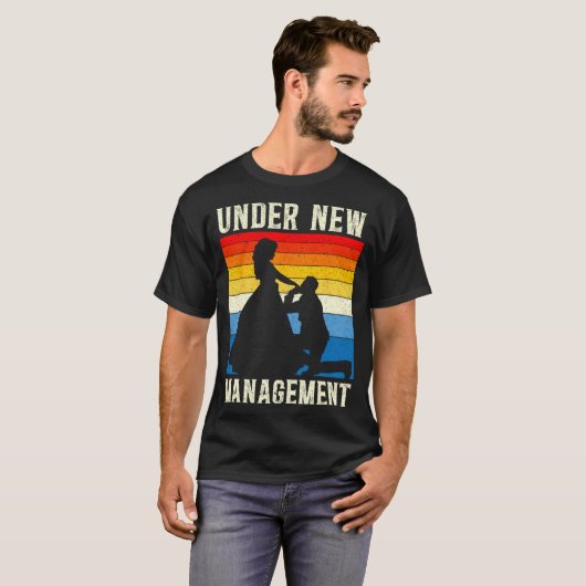 Under New Management Groom Wedding Bachelor Party  Tシャツ (正面フル)