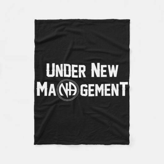 Under New Management Narcotics Anonymous Design フリースブランケット (正面)