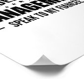 Under New Management Speak To My Fiancée - Future ポスター (角)