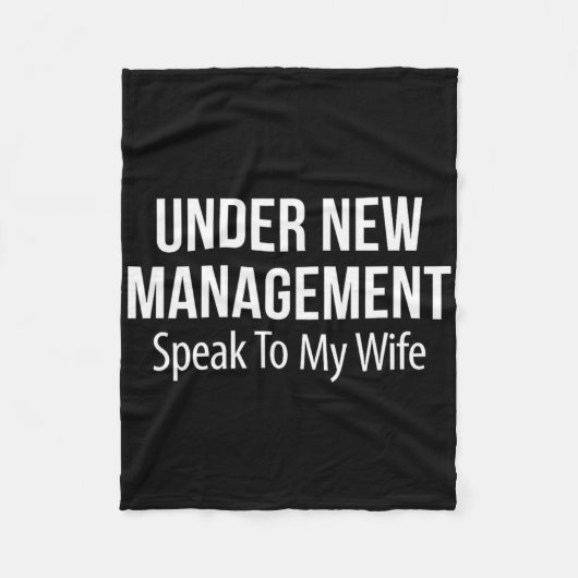 Under New Management - Speak To My Wife - フリースブランケット (正面)
