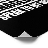 Under New Management Speak To My Wife New Husband ポスター (角)