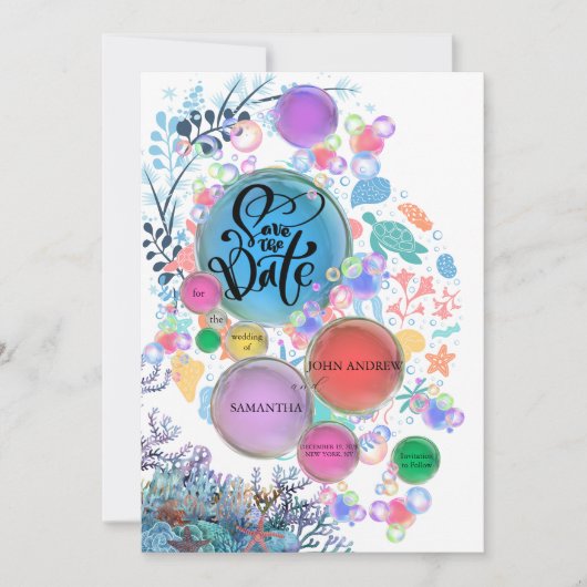 Under Sea Water Save the Date (正面)