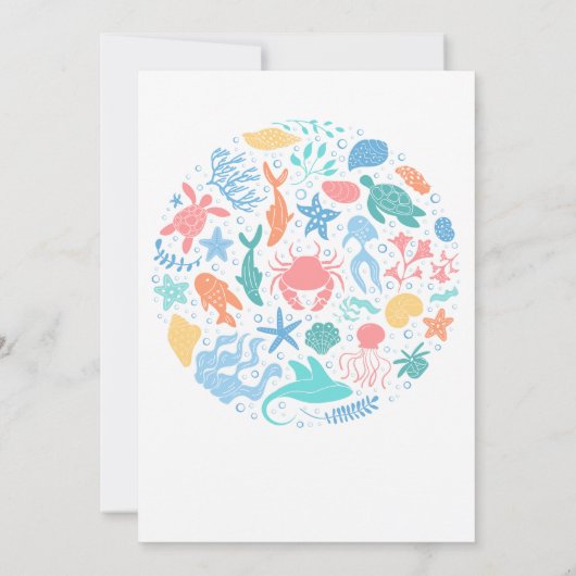 Under Sea Water Wedding Invitation (裏面)