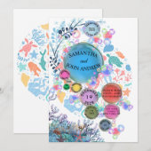 Under Sea Water Wedding Invitation (正面/裏面)