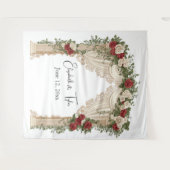 Under the Rose-Kissed Arch Wedding Backdrop タペストリー (正面(横))