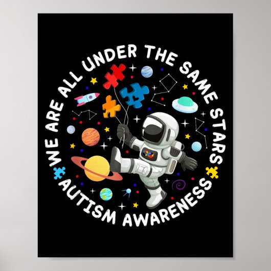Under The Same Stars Space Autism Awareness ポスター (正面)