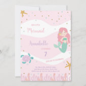 Under the Sea海パーティーfor Girls 招待状 (正面)