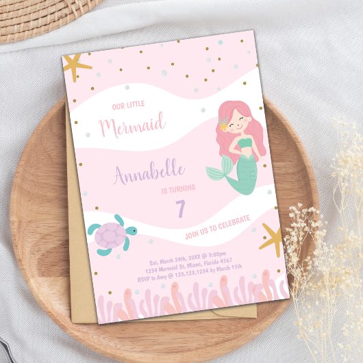 Under the Sea海パーティーfor Girls 招待状