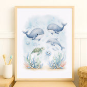 Under the Sea Adventure Kids Bathroom Wall Art ポスター