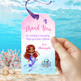 Under the sea - Afro Mermaid Birthday ギフトタグ