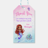 Under the sea - Afro Mermaid Birthday ギフトタグ (正面)