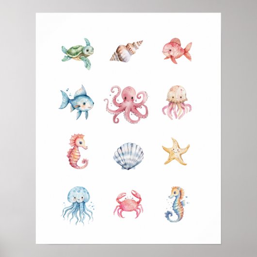 Under the Sea Animalポスタープリント ポスター (正面)