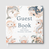 Under The Sea Animals Baby Shower ゲストブック (正面)