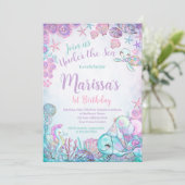 Under the Sea Animals Birthday Invitation 招待状 (スタンド正面)