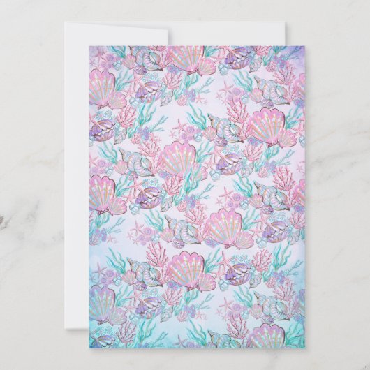 Under the Sea Animals Birthday Invitation 招待状 (裏面)