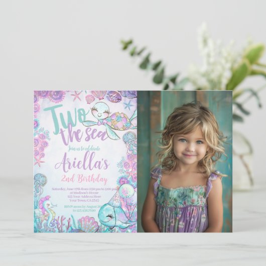Under the Sea Animals Birthday Invitation 招待状 (スタンド正面)