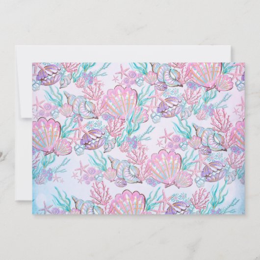 Under the Sea Animals Birthday Invitation 招待状 (裏面)