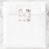 Under The Sea Animals Birthday Party スクエアシール (バッグ)