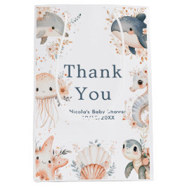 Under The Sea Animals Birthday Party ミディアムペーパーバッグ