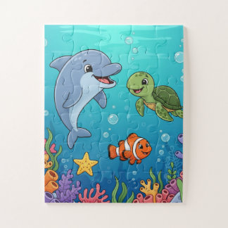 Under the Sea Animals Kids Puzzle | Dolphin Turtle ジグソーパズル