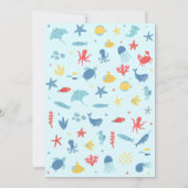 Under the Sea Animals Ocean Birthday party 招待状 (裏面)