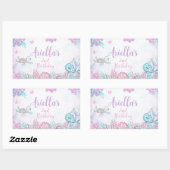Under the Sea Animals Rectangular Label 長方形シール (シート)