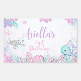 Under the Sea Animals Rectangular Label 長方形シール