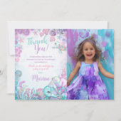 Under the Sea Animals Thank You Cards with Photo 招待状 (正面)