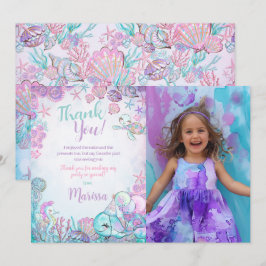 Under the Sea Animals Thank You Cards with Photo 招待状