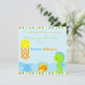 Under the Sea Baby Shawer 5.25 x 5.25招待状 招待状 (スタンド正面)
