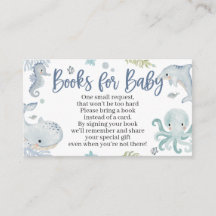 Under the Sea Baby Showbook Card for a Boy
