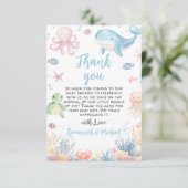 Under the Sea Baby Shower サンキューカード (スタンド正面)