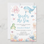Under the Sea Baby Shower 招待状 (正面)