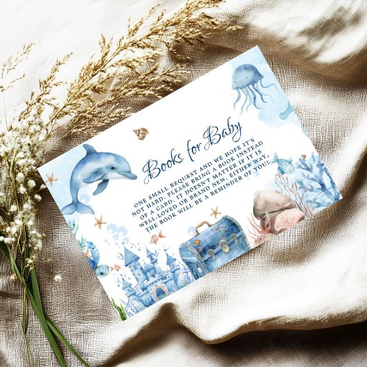 Under the sea Baby Shower Book Request エンクロージャーカード