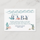 Under the Sea Baby Shower Book Request エンクロージャーカード (正面)