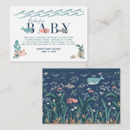 Under the Sea Baby Shower Book Request エンクロージャーカード