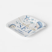 Under The Sea Baby Shower Boy Blue Ocean ペーパープレート (傾斜あり)