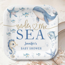 Under The Sea Baby Shower Boy Blue Ocean