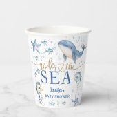 Under The Sea Baby Shower Boy Blue Ocean 紙コップ (正面)