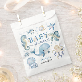 Under The Sea Baby Shower Boy Blue Ocean Animals フェイバーバッグ