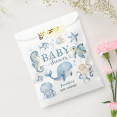 Under The Sea Baby Shower Boy Blue Ocean Animals フェイバーバッグ (封をした状態)