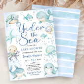 Under The Sea Baby Shower Boy Cute Ocean  招待状