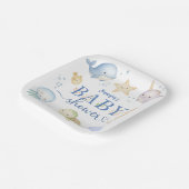 Under The Sea Baby Shower Boy Ocean ペーパープレート (傾斜あり)