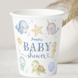 Under The Sea Baby Shower Boy Ocean 紙コップ