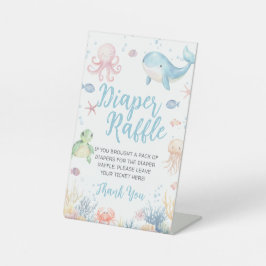 Under the Sea Baby Shower Diaper Raffle Sign 台座サイン