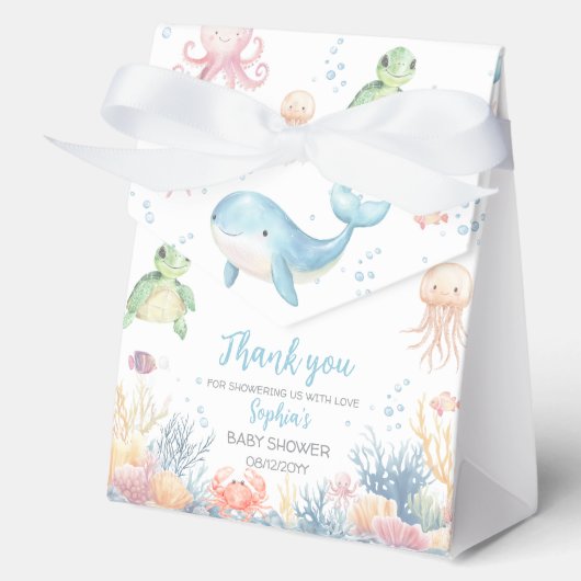 Under the Sea Baby Shower Favor Box フェイバーボックス (正面)