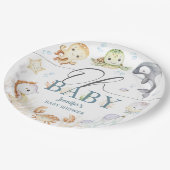 Under The Sea Baby Shower Gender Neutral Ocean ペーパープレート (アングル)