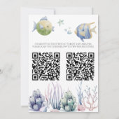 Under the Sea Baby Shower Invitation 2 QR Codes 招待状 (裏面)