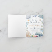 Under the Sea Baby Shower Ocean Gender Neutral 招待状 (内部)